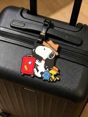 Snoopy & Woodstock Silicone Luggage Baggage Handbag Travel Suitcase Tag Name ID